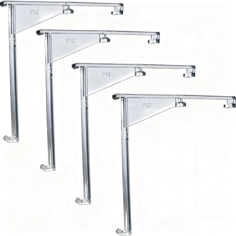 Cutelec 4pcs Valance Clips 3.5" Clear Vertical Blind Hidden Retainer Holder Installation Bracket with Built in Valance Outside Mount The headrail Size Measured 1.5"(38mm) in Top - Image 1